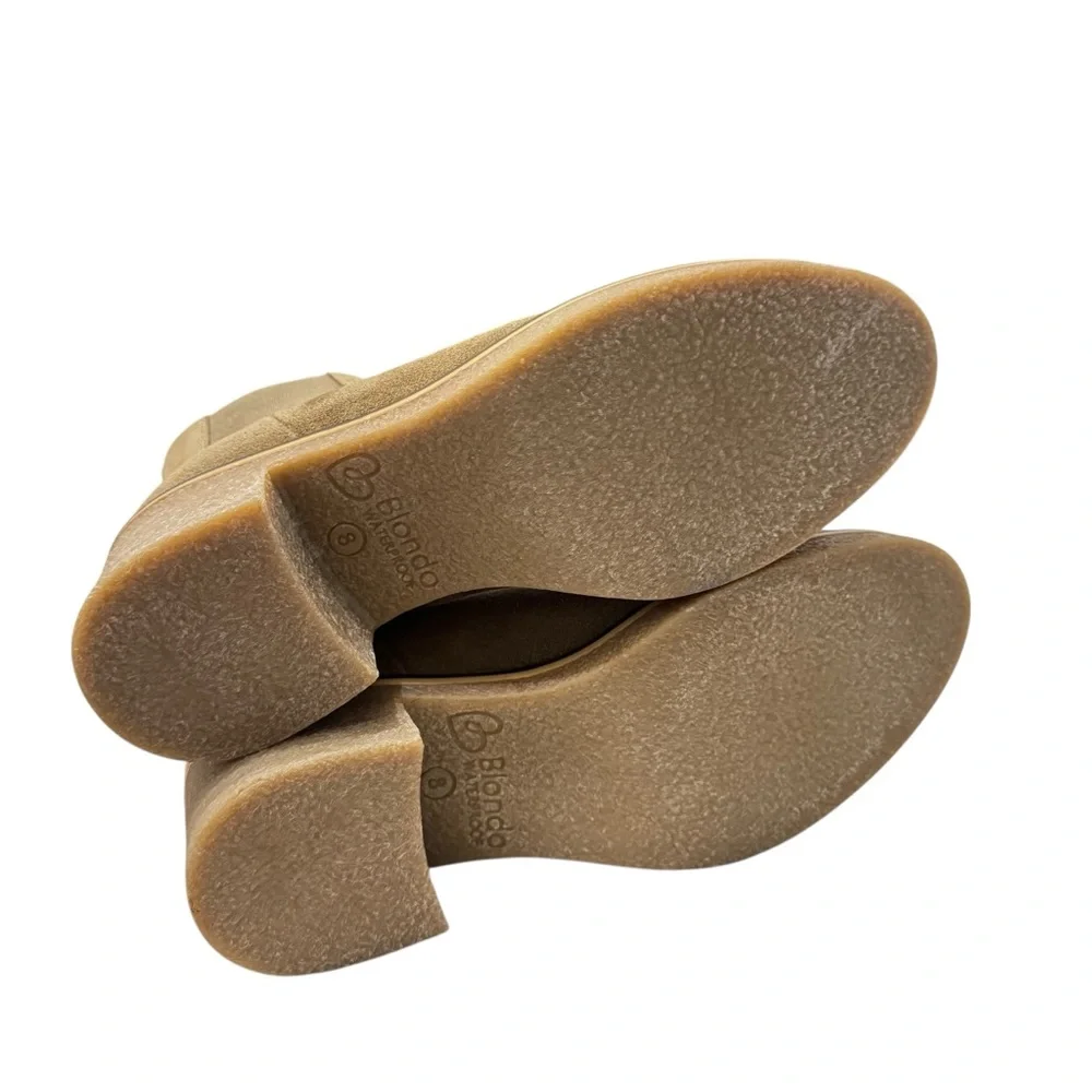 Blondo Lima Tan Waterproof Suede Chelsea Ankle Boots‎ | Size 8.5 New Without Box